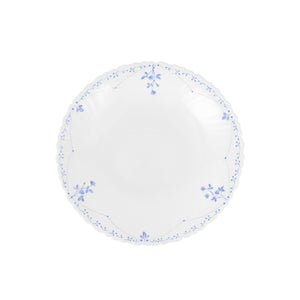 Royalford RF12215 Opalware Soup Plate 9.5"| elegant white floral design, chip-resistant build & lightweight| microwave & dishwasher safe, for soups & daily use|