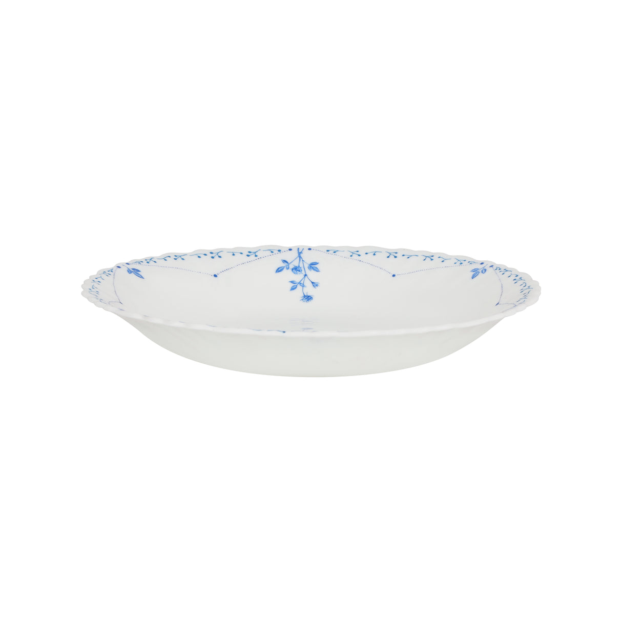 Royalford RF12216 Opalware Soup Plate | 8.5 Inch Lightweight Chip Resistant White Soup Bowl |  Microwave & Dishwasher Safe| Dinnerware for Everyday Dining & Serving Use