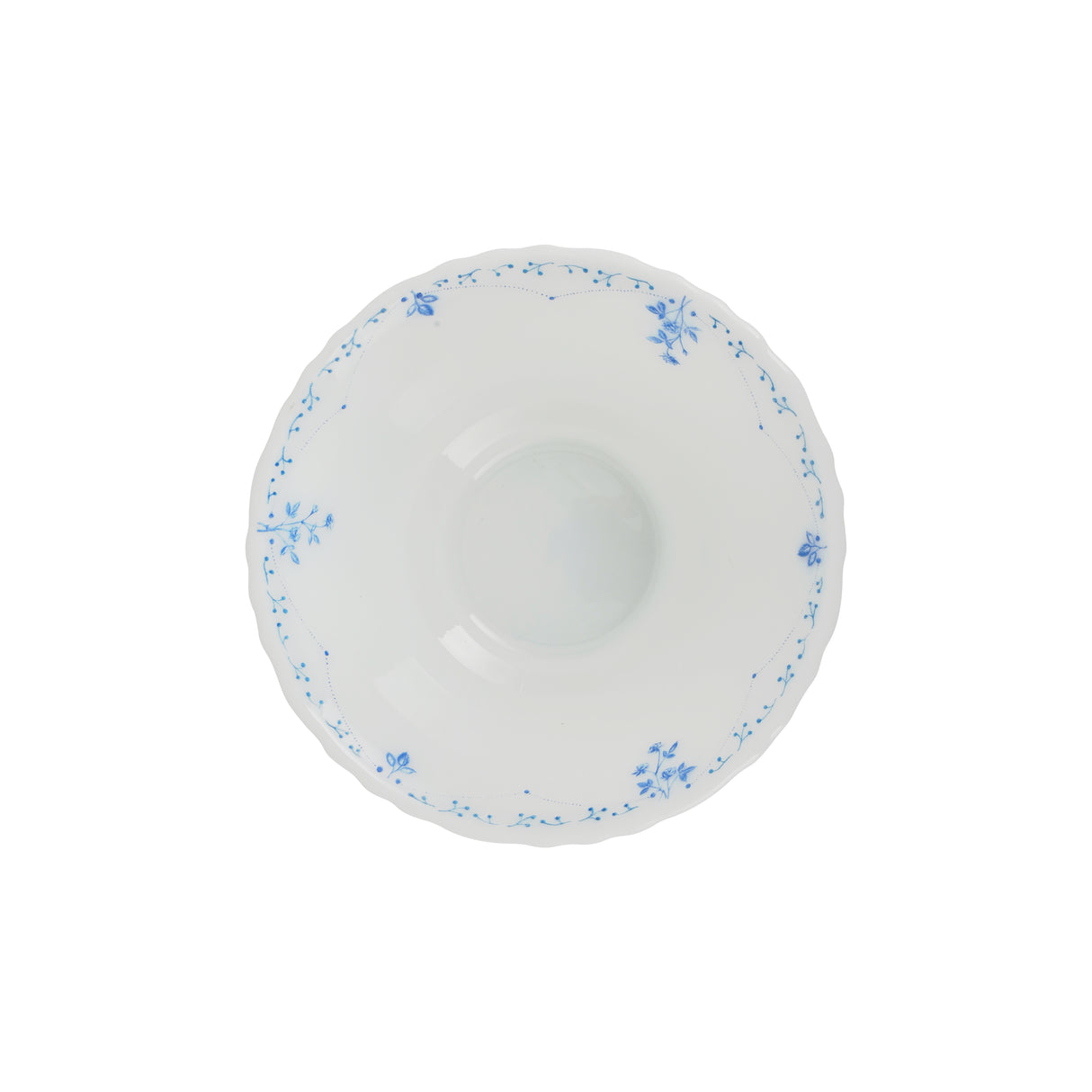 Royalford RF12221 Opalware Soup Bowl |4.5 Inch White Floral Design | Lightweight, Chip Resistant,  Microwave & Dishwasher Safe Serving Bowl | Perfect for Soup & Desserts