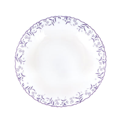 Royalford RF12232 Opalware Soup Plate | 8.5 Inch Lightweight, Chip Resistant, Microwave & Dishwasher Safe Design | Durable Plate for Soup, Curry and Pasta Serving