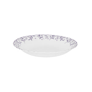 Royalford RF12232 Opalware Soup Plate | 8.5 Inch Lightweight, Chip Resistant, Microwave & Dishwasher Safe Design | Durable Plate for Soup, Curry and Pasta Serving
