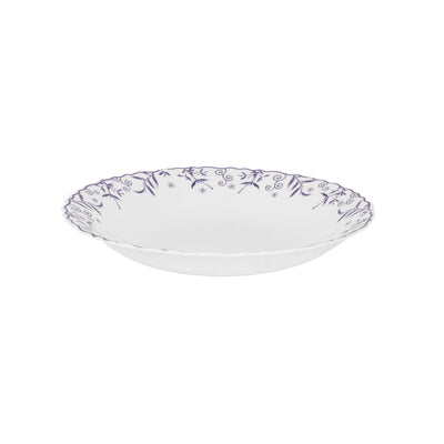 Royalford RF12232 Opalware Soup Plate | 8.5 Inch Lightweight, Chip Resistant, Microwave & Dishwasher Safe Design | Durable Plate for Soup, Curry and Pasta Serving