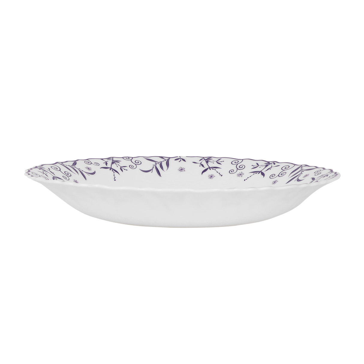 Royalford RF12232 Opalware Soup Plate | 8.5 Inch Lightweight, Chip Resistant, Microwave & Dishwasher Safe Design | Durable Plate for Soup, Curry and Pasta Serving