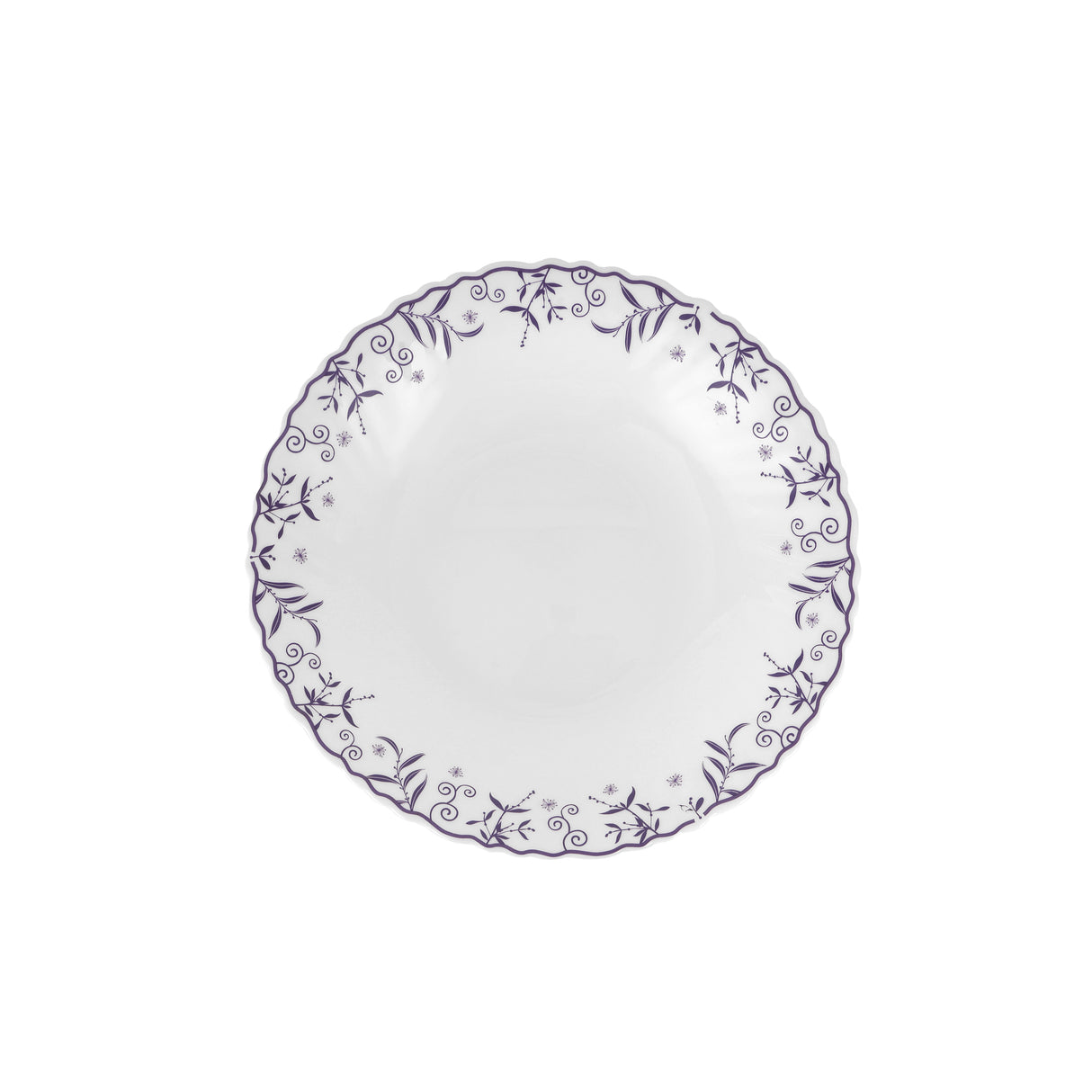 Royalford RF12232 Opalware Soup Plate | 8.5 Inch Lightweight, Chip Resistant, Microwave & Dishwasher Safe Design | Durable Plate for Soup, Curry and Pasta Serving