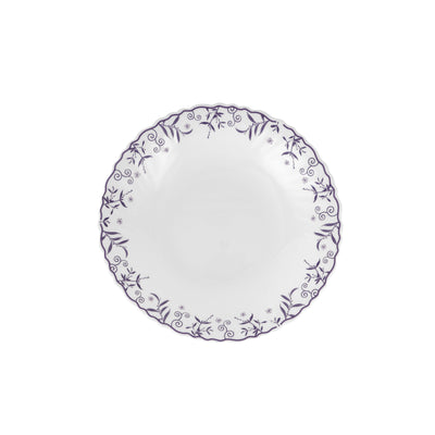 Royalford RF12232 Opalware Soup Plate | 8.5 Inch Lightweight, Chip Resistant, Microwave & Dishwasher Safe Design | Durable Plate for Soup, Curry and Pasta Serving