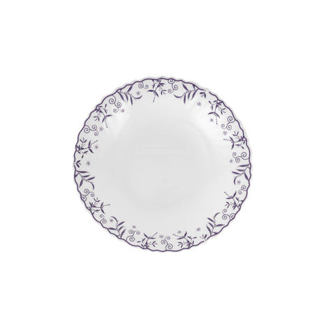 Royalford RF12232 Opalware Soup Plate | 8.5 Inch Lightweight, Chip Resistant, Microwave & Dishwasher Safe Design | Durable Plate for Soup, Curry and Pasta Serving