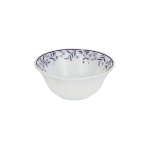 Royalford RF12237 Opalware Soup Bowl | 4.5 Inch White Floral Design | Lightweight, Chip Resistant,  Microwave & Dishwasher Safe | Serving Bowl for Soup & Dessert