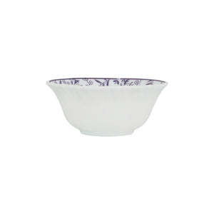Royalford RF12237 Opalware Soup Bowl | 4.5 Inch White Floral Design | Lightweight, Chip Resistant,  Microwave & Dishwasher Safe | Serving Bowl for Soup & Dessert