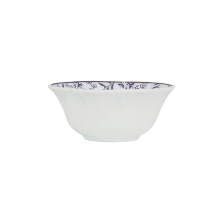 Royalford RF12237 Opalware Soup Bowl | 4.5 Inch White Floral Design | Lightweight, Chip Resistant,  Microwave & Dishwasher Safe | Serving Bowl for Soup & Dessert
