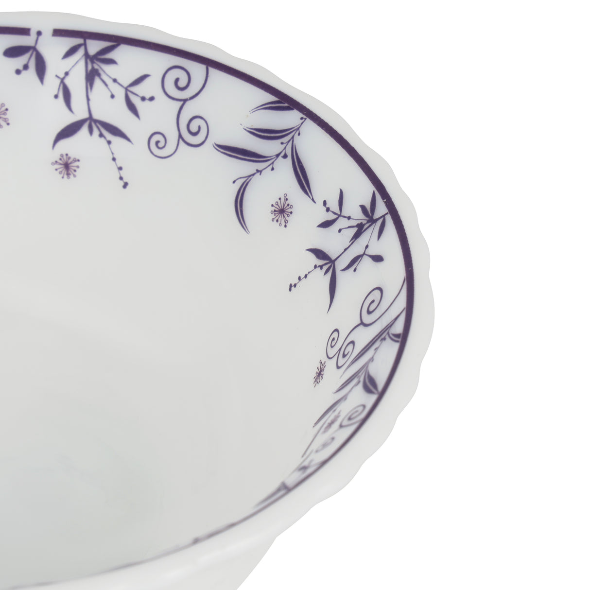 Royalford RF12237 Opalware Soup Bowl | 4.5 Inch White Floral Design | Lightweight, Chip Resistant,  Microwave & Dishwasher Safe | Serving Bowl for Soup & Dessert