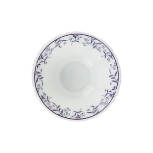 Royalford RF12237 Opalware Soup Bowl | 4.5 Inch White Floral Design | Lightweight, Chip Resistant,  Microwave & Dishwasher Safe | Serving Bowl for Soup & Dessert