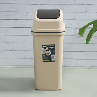 Royalford RF12248 10L Premium Plastic Dust Bin | Compact Space-Saving Design |Durable Build & Easy Everyday Waste Disposal | Swing Lid for Home, Kitchen & Office Use