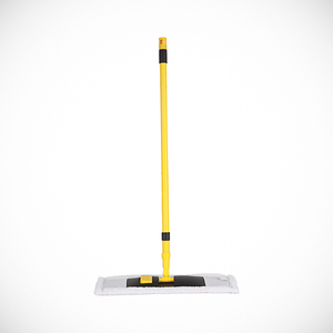 Royalford RF12254 Microfiber Mop with Iron Handle | 43x12cm Wide Head | 130cm Extendable Telescopic Handle | Scratch-Free Professional Floor Cleaning Mop for All Surfaces