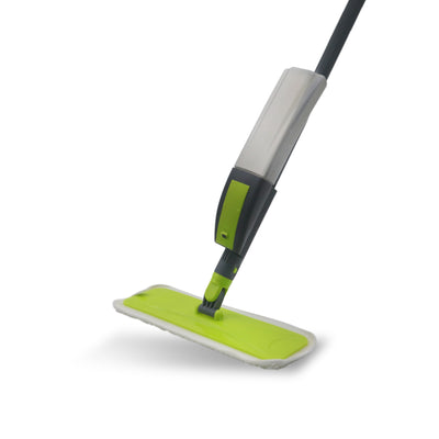 Royalford RF12262GR RoyalBright Spray Mop with Microfiber Pad | 400ml Refillable Bottle | Durable Iron Handle | 38cm Wide Head | Multi-Surface Floor Cleaning System