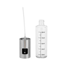 Royalford RF12273 Oil Sprayer Bottle | 100ml Glass Oil Spray | Stainless Steel Lid | Refillable Transparent Cooking Oil Mister for Air Fryer, Roasting  & Healthy Cooking