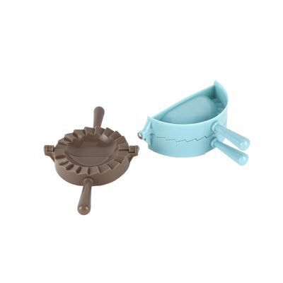 Royalford RF12275 Dumpling Mould Set | 2PC Food Grade Plastic Dumpling Maker Press | Crimped Edge Easy Dumpling Maker Tool | Lightweight & Easy to Clean Design