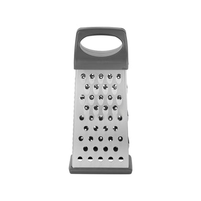 Royalford RF12344  4-Sided Stainless Steel Grater| ultra-sharp blades & ergonomic handle, non-slip base| Multi-function kitchen tool, slicing, shredding & grating easily|