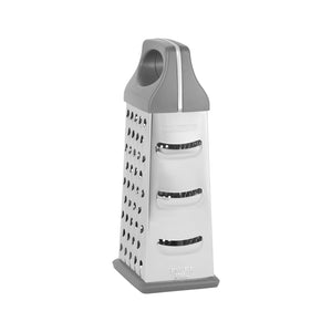 Royalford RF12344  4-Sided Stainless Steel Grater| ultra-sharp blades & ergonomic handle, non-slip base| Multi-function kitchen tool, slicing, shredding & grating easily|