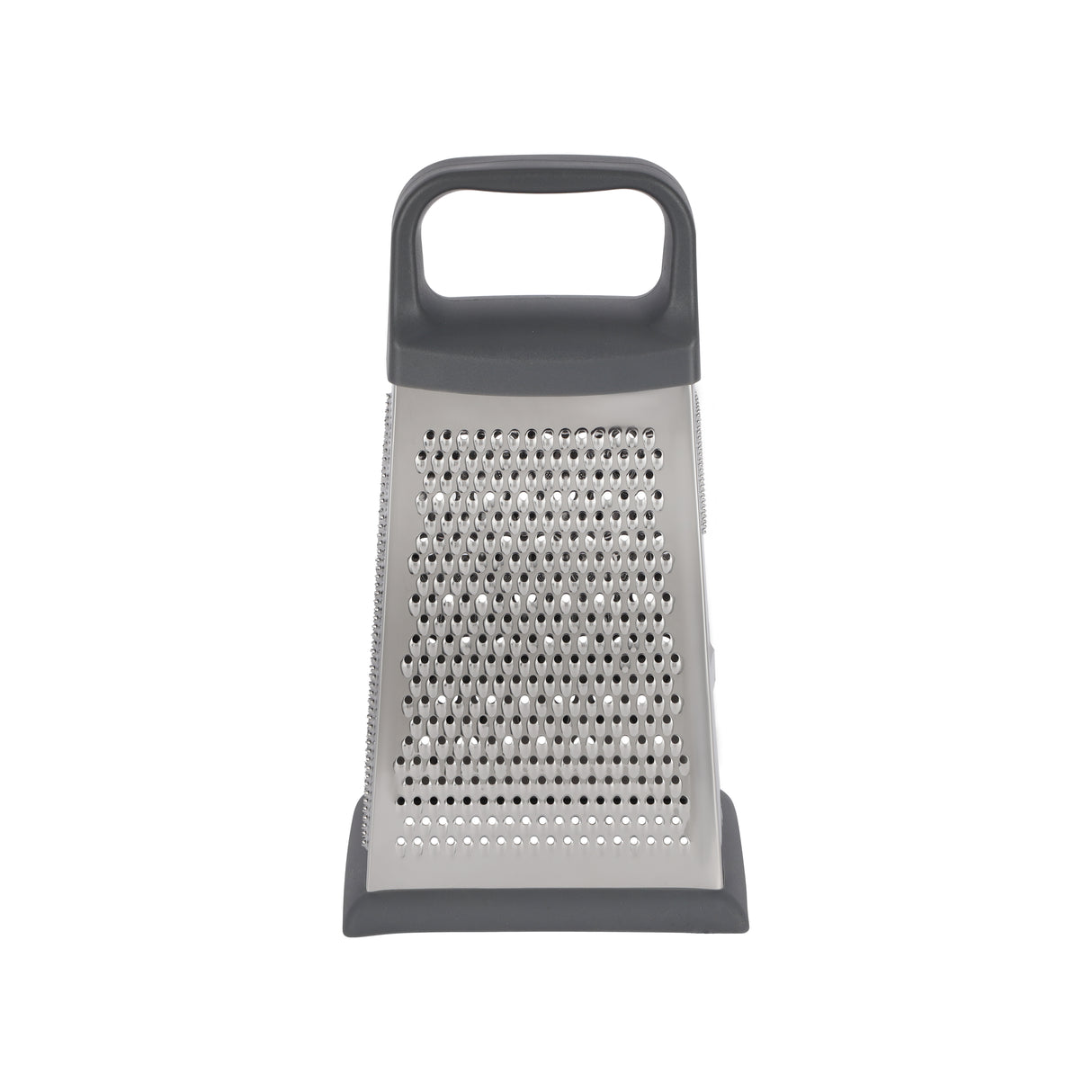 Royalford RF12347 4-Sided Stainless Steel Grater| ultra-sharp blades & sturdy ABS handle|  non-slip TPR base for safe, efficient slicing, shredding, and grating tasks|