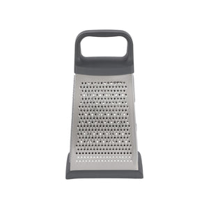 Royalford RF12347 4-Sided Stainless Steel Grater| ultra-sharp blades & sturdy ABS handle|  non-slip TPR base for safe, efficient slicing, shredding, and grating tasks|