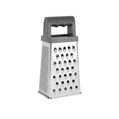 Royalford RF12348  4-Sided Grater| stainless steel blades offers 4 cutting styles 7 ergonomic handle| durable box design, ideal for slicing, shredding & grating|