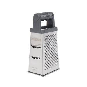 Royalford RF12348  4-Sided Grater| stainless steel blades offers 4 cutting styles 7 ergonomic handle| durable box design, ideal for slicing, shredding & grating|