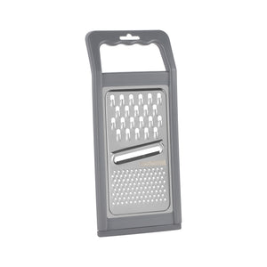 Royalford RF12350 3 in 1 Stainless Steel Grater | Multiple Blades | Vegetable Slicer Shredder Cutter with ABS Handle | TPR Base for Cheese, Vegetables & Fruits