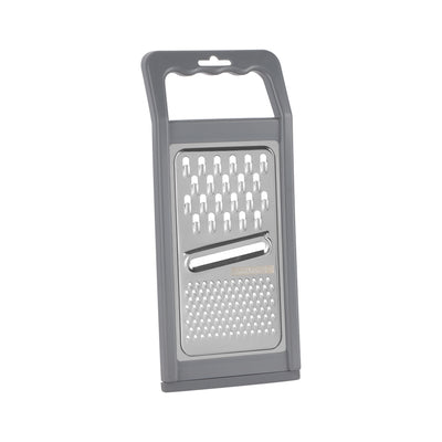 Royalford RF12350 3 in 1 Stainless Steel Grater | Multiple Blades | Vegetable Slicer Shredder Cutter with ABS Handle | TPR Base for Cheese, Vegetables & Fruits