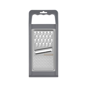 Royalford RF12350 3 in 1 Stainless Steel Grater | Multiple Blades | Vegetable Slicer Shredder Cutter with ABS Handle | TPR Base for Cheese, Vegetables & Fruits