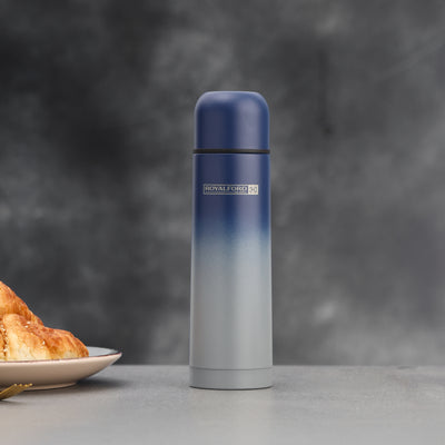 Royalford RF12390 500ml Stainless Steel Vacuum Flask | Double Wall Insulation| Hot & Cold Temperature Retention| Leakproof Lid| Perfect  for Travel, Office & Daily Use