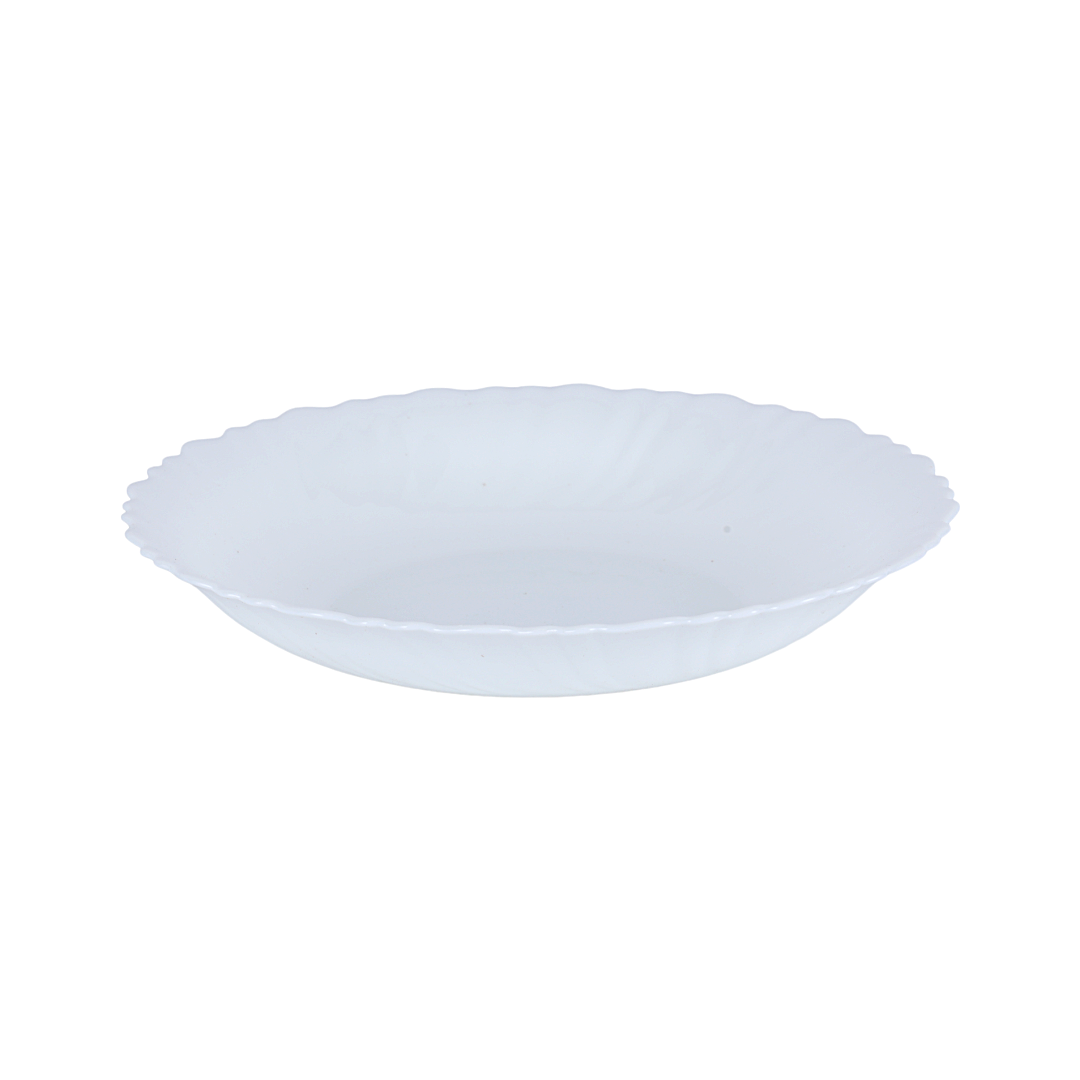 Royalford RF12398 Classic Opalware Dinner Set with 18 elegant white pieces| lightweight and chip-resistant| microwave, freezer and dishwasher safe for everyday dining