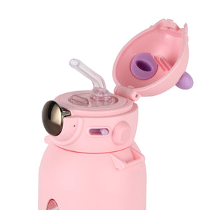 Royalford RF12405 Kids Water Bottle 780ml | BPA-Free | Leak-Proof Cute Bear Design Plastic Water Bottle | Carry Strap Safe Non-Toxic Drinking Bottle for School & Travel