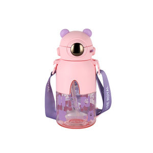Royalford 780 ML Kid's Water Bottle- RF12405/ with Straw and Push Button Lid for Kids and Toddlers/ 100% Food-Grade, Non-Toxic, Odorless with Durable and Leak-Proof