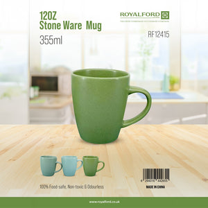 Royalford RF12415 Stoneware Mug | 355ml Size | Durable Heat Retaining Coffee Tea Mug | Food Safe | Non-Toxic & Odourless Design | Long-lasting construction For Daily Use