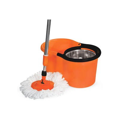 Royalford RF12421 Modern Spin Easy Mop with Bucket | 360° Rotating Microfiber Floor Cleaning Mop Set | Hands-Free Spin | Non-Splash Design | Large Capacity Bucket