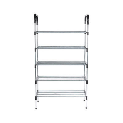Royalford RF12422 5-Tier Shoe Rack | Durable Iron Frame with High-Quality PP Connectors | Space-Saving Multi-Layer Storage Shelf for Shoes| Lightweight| Easy to Assemble