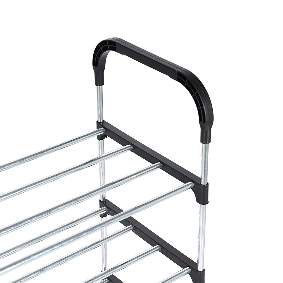 Royalford RF12422 5-Tier Shoe Rack | Durable Iron Frame with High-Quality PP Connectors | Space-Saving Multi-Layer Storage Shelf for Shoes| Lightweight| Easy to Assemble