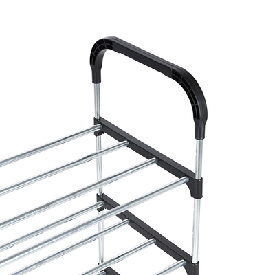 Royalford RF12422 5-Tier Shoe Rack | Durable Iron Frame with High-Quality PP Connectors | Space-Saving Multi-Layer Storage Shelf for Shoes| Lightweight| Easy to Assemble