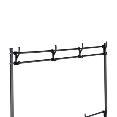 Royalford RF12423 Clothes Hanger with Shoe Rack | Durable Powder-Coated Iron Construction| Multi-Layer Shoe Storage| Space-Saving Organizer for Clothes & Accessories
