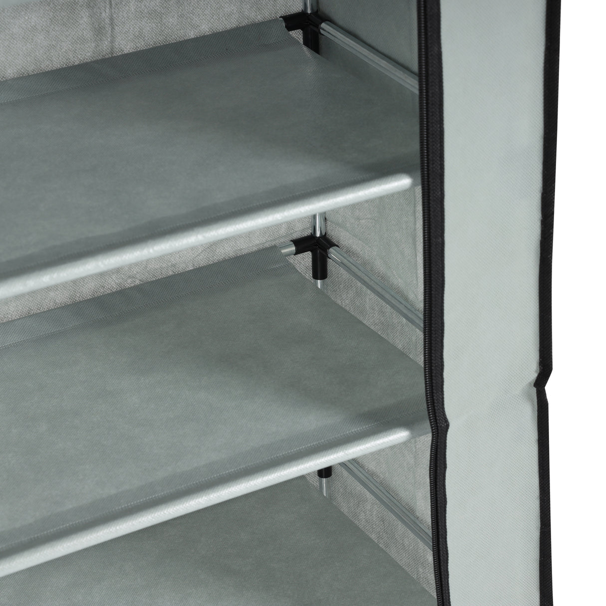 Royalford RF12425 7-Tier Shoe Rack Fabric Cabinet | Space-Saving Vertical Shoe Organizer | Strong Metal Rods| Dust-Proof Fabric Cover| Easy Assembly & Lightweight Design