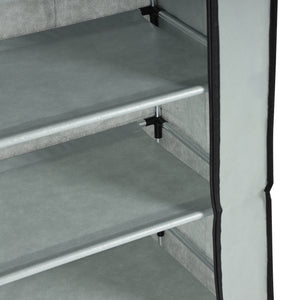 Royalford RF12425 7-Tier Shoe Rack Fabric Cabinet | Space-Saving Vertical Shoe Organizer | Strong Metal Rods| Dust-Proof Fabric Cover| Easy Assembly & Lightweight Design