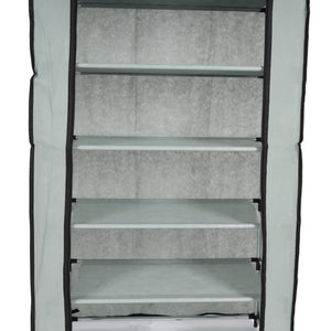 Royalford RF12425 7-Tier Shoe Rack Fabric Cabinet | Space-Saving Vertical Shoe Organizer | Strong Metal Rods| Dust-Proof Fabric Cover| Easy Assembly & Lightweight Design
