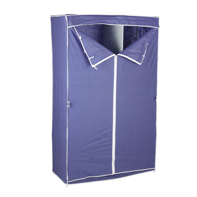 Royalford RF12428 Wardrobe with Racks Fabric Cabinet |Strong Metal Rods| Multipurpose Storage| Space-Saving Organizer| Portable Fabric Wardrobe for Clothes & Accessories