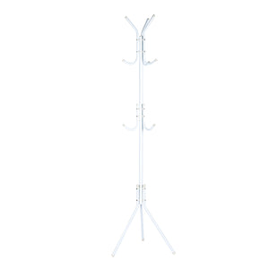 Royalford RF12430 Clothes Hanger Stand with 8 Hooks | Heavy Duty Metal Coat Rack | Stable Tripod Base | Capped Hooks & Anti-Slip Floor Protection for Home & Office Use