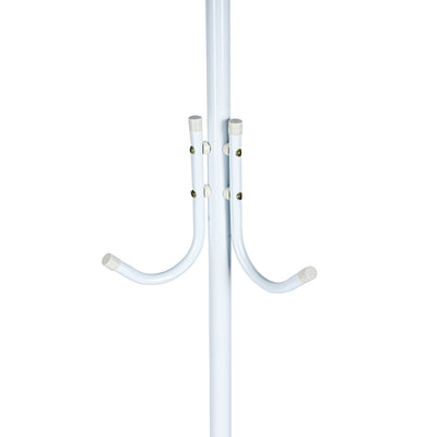Royalford RF12430 Clothes Hanger Stand with 8 Hooks | Heavy Duty Metal Coat Rack | Stable Tripod Base | Capped Hooks & Anti-Slip Floor Protection for Home & Office Use