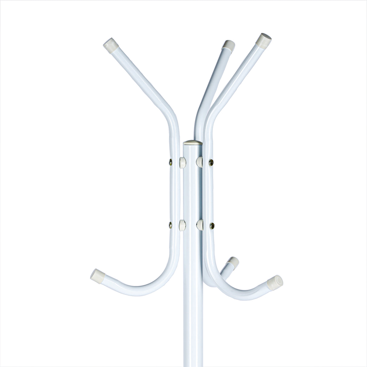 Royalford RF12430 Clothes Hanger Stand with 8 Hooks | Heavy Duty Metal Coat Rack | Stable Tripod Base | Capped Hooks & Anti-Slip Floor Protection for Home & Office Use