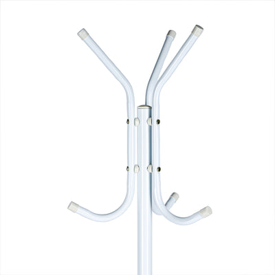 Royalford RF12430 Clothes Hanger Stand with 8 Hooks | Heavy Duty Metal Coat Rack | Stable Tripod Base | Capped Hooks & Anti-Slip Floor Protection for Home & Office Use