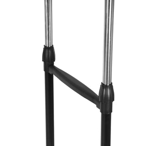 Royalford RF12433 Extendable Double Rod Garment Rack with Wheels | Adjustable Height | Portable Clothes Hanging Stand for Bedroom, Laundry, Room and Retail Display Use