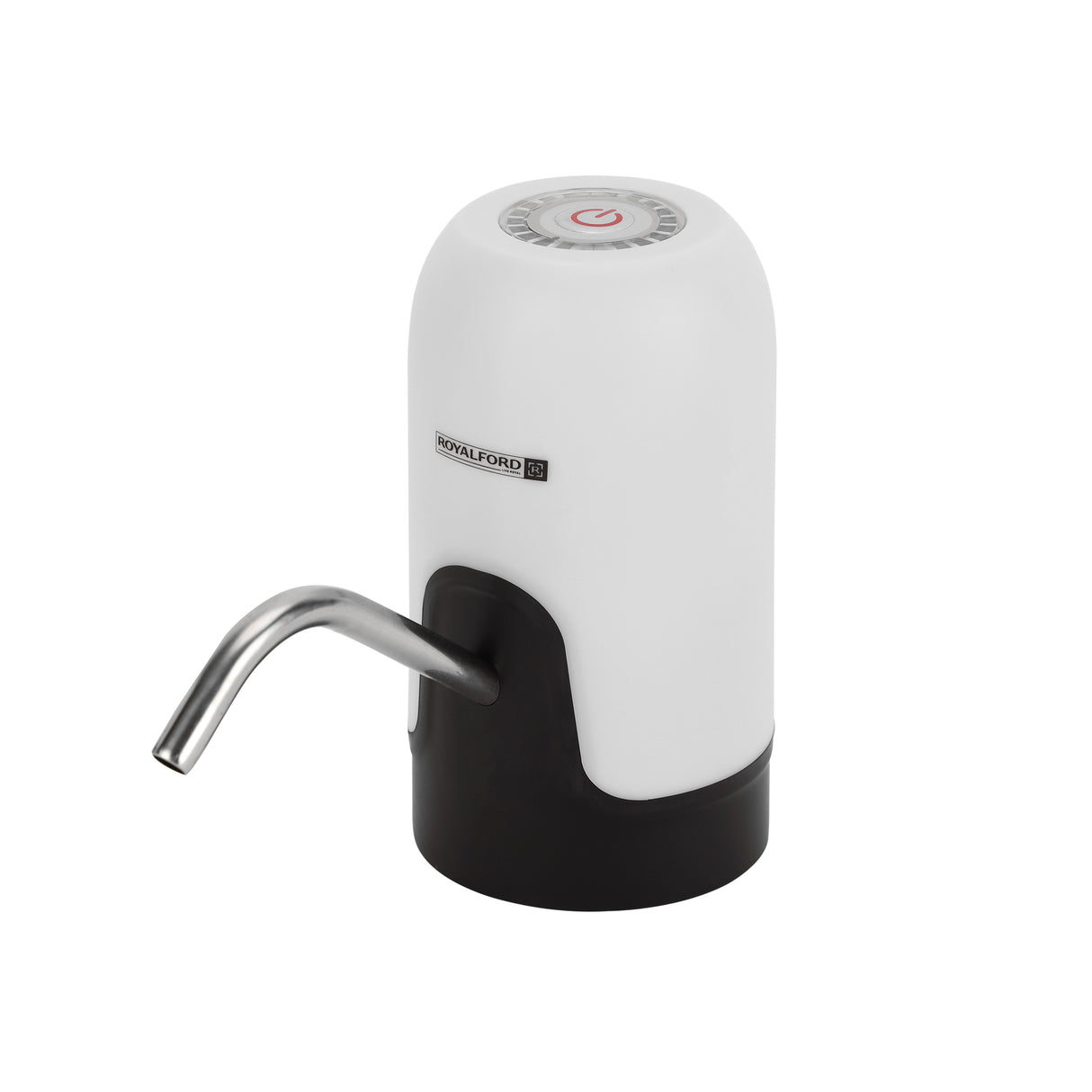 Royalford RF12434  Rechargeable Water Pump for 1–5 Gallon Bottles |  USB Charging Automatic Water Dispenser |  Stainless Steel Spout  |  BPA Free Silicone Hose