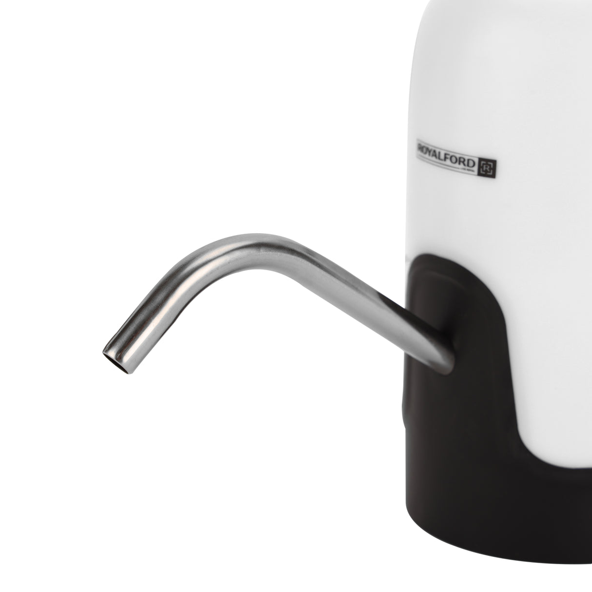 Royalford RF12434  Rechargeable Water Pump for 1–5 Gallon Bottles |  USB Charging Automatic Water Dispenser |  Stainless Steel Spout  |  BPA Free Silicone Hose